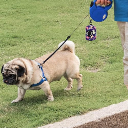 Attachment,Waste Bag Dispenser Zippered Pouch, Fits Any Leash, Includes Free Roll of Dog Bags, Poop Bag Dispenser - 2 Packs, Little Dinosaurs - color: Little Dinosaurs