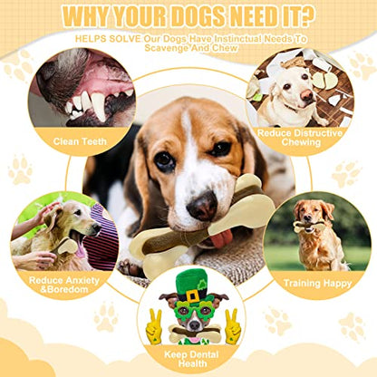 Sosation Bones Shaped Dog Toys for Aggressive Chewers, 2 Pack Christmas Dog Chew Toys Puppy Teething Nylon Beef Flavor for Large/Medium/Small Puppies Breeds(Hind Leg Bone,Large, Small) - size: Large, Small, style: Hind Leg Bone