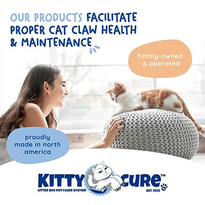 Cat Nail File Scratcher, Odor-Resistant Litter Box Emery Board Scratcher Pad, No Peeling Needed, Waterproof, Non-Toxic & Long-Lasting Cat Scratcher that Files Nails
