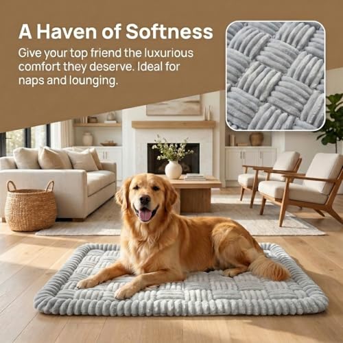 59"x27.6" Thickened Backseat Dog Bed Mat, Upgraded Non-Slip Pet Car Seat Blanket with Laundry Bag, High-Resilience PP Cotton, Washable, for Backseat Extenders & Seat Covers, Grey - color: Grey