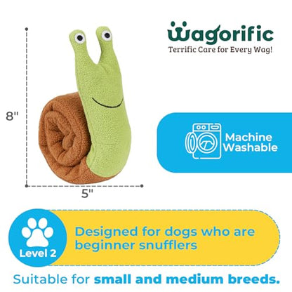 Dog Toys Plush with Squeaky & Treat Hiding Features - Mental Stimulation Enrichment Toy for Large Breed Dogs - Machine Washable Slow Feeder to Keep Dogs Busy，Snail Snuffle - color: Snail Snuffle-1