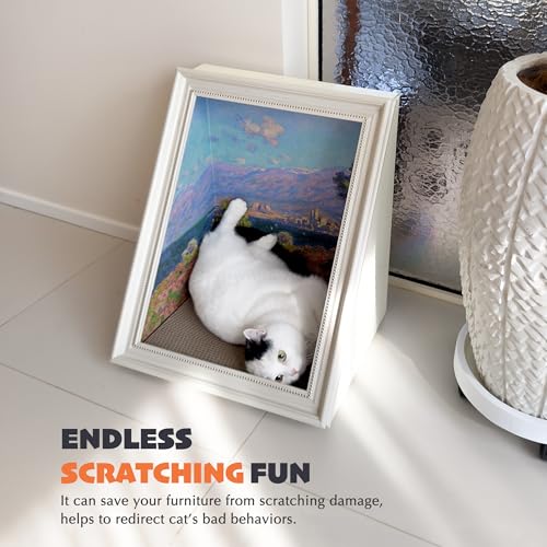 PETKARAY Replacement Scratching Boards for Frame Cat House, Cardboard Scratch Pad for Indoor Cats, Pack of 3