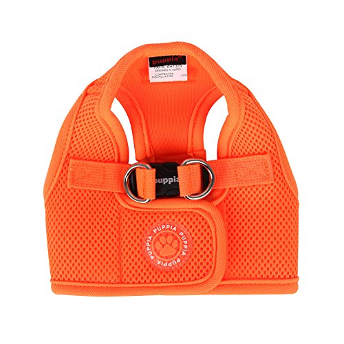 Puppia Neon Soft Vest Harness Step-in No Choke No Pull Walking Training for Small and Medium Dog, Orange, X-Small - color: Orange, size: X-Small, style: Neon Soft Vest Harnes