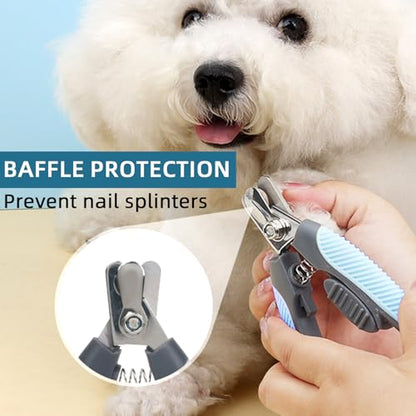 Blue Dog Nail Clipper with Safety Guard Plier Style Dog Claw Clippers Heavy-Duty Dog Toenail Clippers Professional Pet Nail Trimmers for Small Medium Large Dogs and Cats with Thick Nails - color: Blue Nail Clipper with Safety Guard, size: 6.22in/15.8cm