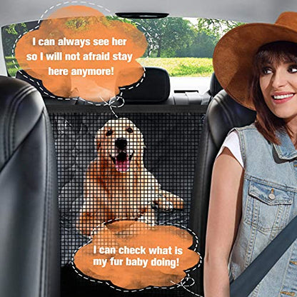 PETICON Dog Car Seat Cover with Mesh Window, 100% Waterproof Pet Seat Cover for Back Seat, Scratchproof Dog Hammock for Cars, Trucks, SUVs, Jeeps, Black - color: black