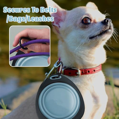 Collapsible Dog Bowls,Travel Dog Bowls Portable Bowl Small Collapsible Water Bowl for Pet Cats（2 Pack