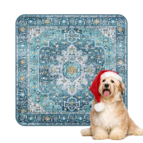 Lahome Extra-Large Washable Dog Pee Pads (72"x72") - Super Absorbent & Waterproof - Leakproof Reusable Mat for Playpens, Beds & Whelping, Convenient Cleanup,Blue - color: Blue, size: 6FT x 6FT (Pack of 1)