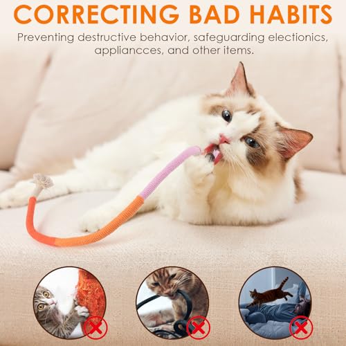 TINDTOP Cat Toys Chew Ropes, 3 Pack Interactive Cat Nip Kicker Toy for Indoor Kittens, Teeth Cleaning Toy for All Breeds, 19.5 Inches (50cm) - color: 3 Pack Ropes