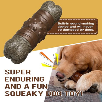 LiuMelinda Dog Chew Toys for Aggressive-Chewers - Indestructible Dog Toy for Aggressive Chewer，Tough Chew Toys for Dogs （Rubber Log-Bone） - color: 07-Log-Bone