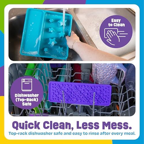 Brightkins Square 2-in-1 Slow Feeder Bowl and Lick Mat - Slow Feeder Dog Bowls, Dog Bowls for Fast Eaters, Interactive Puppy Bowl, Cat Food Puzzle, Puzzle for Dogs, Pet Dishwasher Safe Lick Mat - style: Slow Feeder & Lick Mat