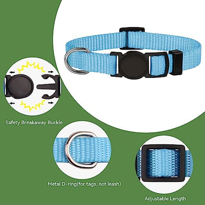 20 PCS Puppy Collars for Litter,Puppy Collars for Small Puppies,Nylon Breakaway ID Collar Whelping Litter Collars(S) - size: S