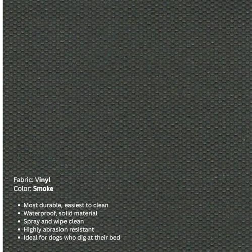 Kuranda Chewproof Elevated Dog Bed - Silver Aluminum - 25" x 18" - Heavy Duty Vinyl - Smoke - color: Smoke, size: Toy