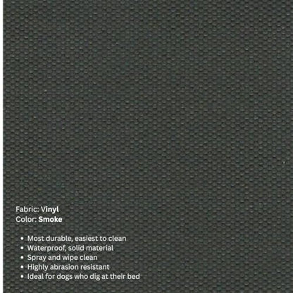 Kuranda Chewproof Elevated Dog Bed - Silver Aluminum - 30" x 20" - Heavy Duty Vinyl - Smoke - color: Smoke, size: Small