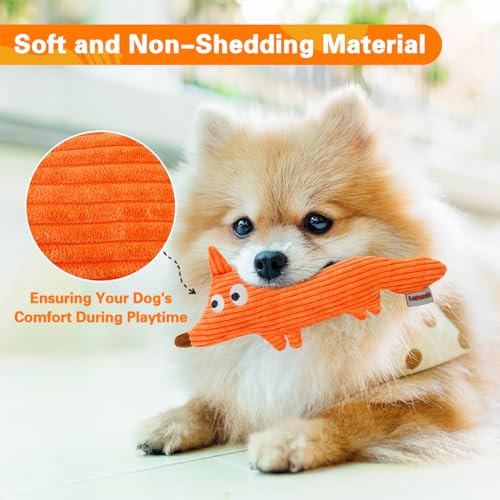 Squeaky Dog Toys, Cute Plush Toy for Dogs Indoor Play, Interactive Dog Toys with Non-Shedding Material for Small and Medium Dogs - Fox - style: K-Fox