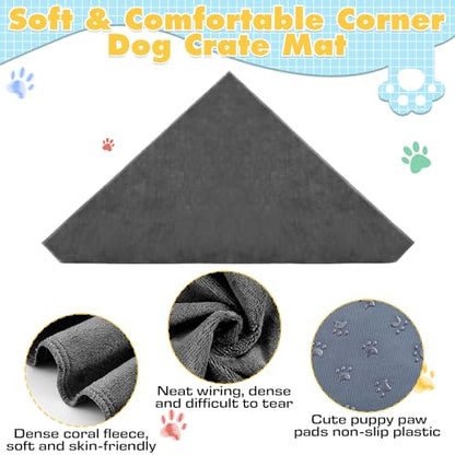 Fanfanwin 67 Inch Large Waterproof Dog Crate Mat, Pet Plush Blanket for Extra Large Dogs, Non-Slip Crate Liner, Machine Washable(Only Mat) - size: 67 Inch