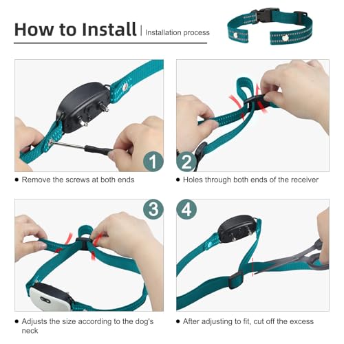 Collar Replacement Strap, Reflective Replacement Nylon Collar Strap Dog GPS Training Bark Receiver Collars, Durable Adjustable E Collar Straps for Small Medium Large Dogs, Green - color: Green