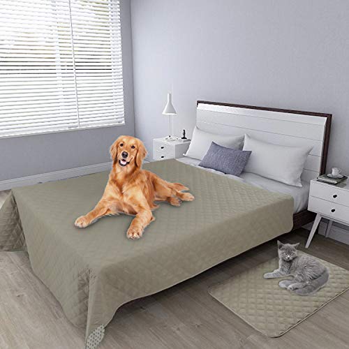 Easy-Going 100% Waterproof Dog Bed Cover, Non-Slip Pet Blanket for Furniture, Washable Couch Cover, Repleasement Sofa Cover (52X82 in,Beige) - color: Beige, size: 52x82 in