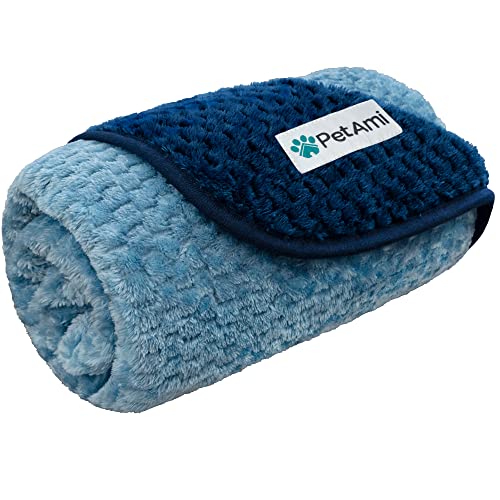 PetAmi Waterproof Dog Blanket, Leakproof Puppy Blanket for Small Medium Dogs, Furniture Sofa Couch Cover Protector, Fleece Pet Throw Indoor Cat Kitten, Reversible Washable Soft Plush, 24x32 Navy Blue - color: Navy/Blue, size: Small (24x32)