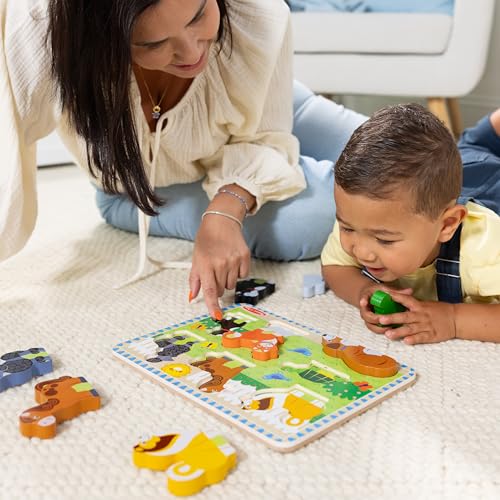 Melissa & Doug Pets Wooden Chunky Puzzle (8 pcs), Educational Screen Free Activity for Toddler, Preschoolers and Kids Ages 2+ - style: Pets