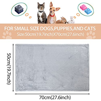 8 Pieces Pet Blanket Soft Fleece Warm Sleep Mat for Dogs Cats Reversible Washable Blanket Fluffy Cute pet Supplies for Small Medium Large Puppy Kitten, 19.7X 27.6 Inches, 8 Colors