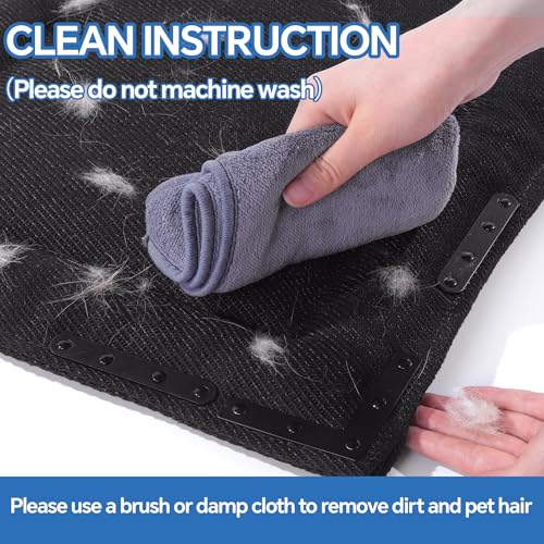 HOMBYS Indestructible Chew Proof Dog Bed with 20 Metal Rivets - Ultra Durable 0.8" Thick Kennel Mat for Aggressive Chewers & Teething Puppies, Waterproof Pet Bed Fits Large Crates (41" x 28") - size: 41" x 28"