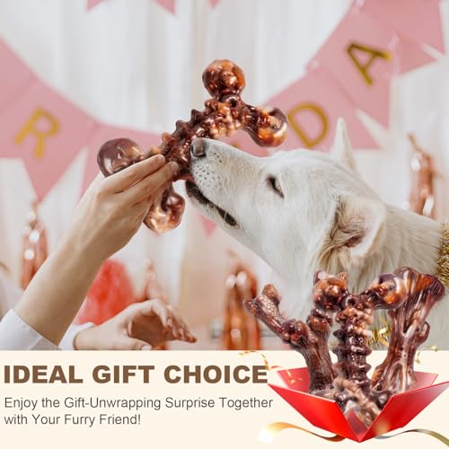 Kseroo Indestructible Dog Toys for Aggressive Chewers: 6-Pack Bacon Flavored Hard Nylon Dog Chew Toys for Medium & Large Dogs(25-90lbs), Tough Super Chewer Dog Bones Toys to Keep Them Busy, Brown - color: 6PC-Bacon-Brown