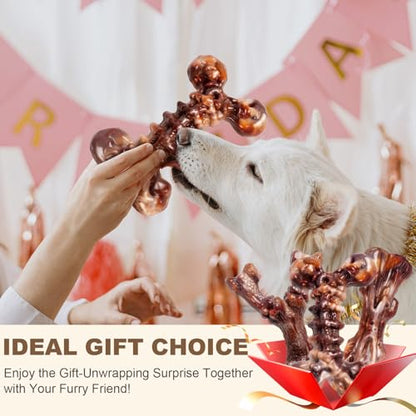 Kseroo Indestructible Dog Toys for Aggressive Chewers: 6-Pack Bacon Flavored Hard Nylon Dog Chew Toys for Medium & Large Dogs(25-90lbs), Tough Super Chewer Dog Bones Toys to Keep Them Busy, Brown - color: 6PC-Bacon-Brown