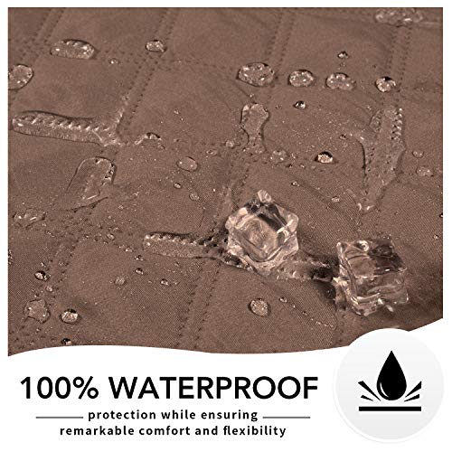 Easy-Going 100% Waterproof Dog Bed Cover, Non-Slip Pet Blanket for Furniture, Washable Couch Cover, Repleasement Sofa Cover (52x82 in,Brown) - color: Brown, size: 52x82 in