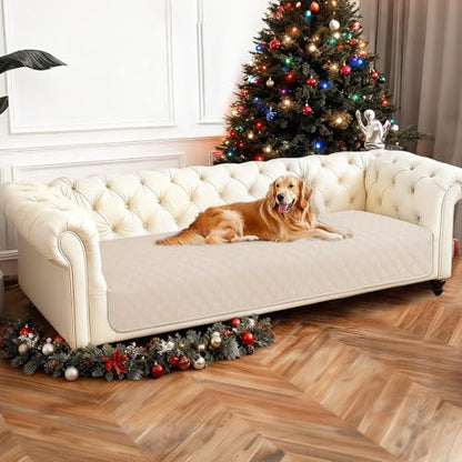 Waterproof Dog Blanket, Non-Slip Soft Pet Bed Cover, Couch Cover for Dogs Washable, Protects Sofa, Furniture, Crate, Car, Tear Resistant Leakproof Pet Blanket (30x70 Inch, Beige) - color: Beige, size: 30" x 70" (Pack of 1)