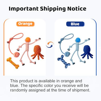 Puppy Chew Toys for Teething: Rope Dog Toys Durable Interactive Tug Play with Rubber Treat Ball for Small Medium Breed - Birthday Gift for Pet