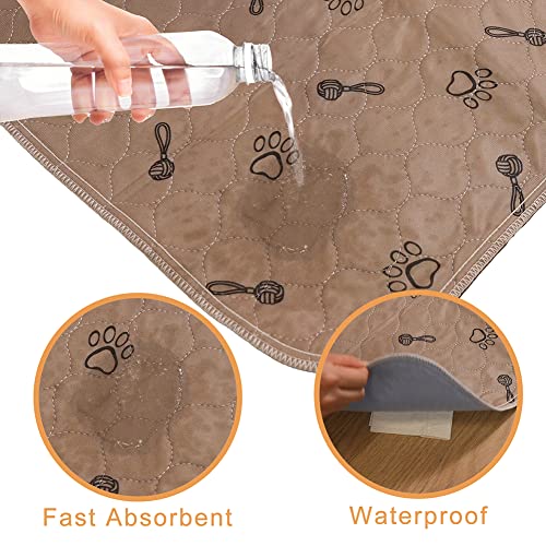 Peepeego 2Pack 36x36 Dog Pads Washable and Free Dog Comb, Reusable Puppy Pads with Fast Absorbent, Waterproof, Non Slip Incontinence Pads for Training, Whelping, for Playpen, Crate, Kennel - size: 2Pack 36x36