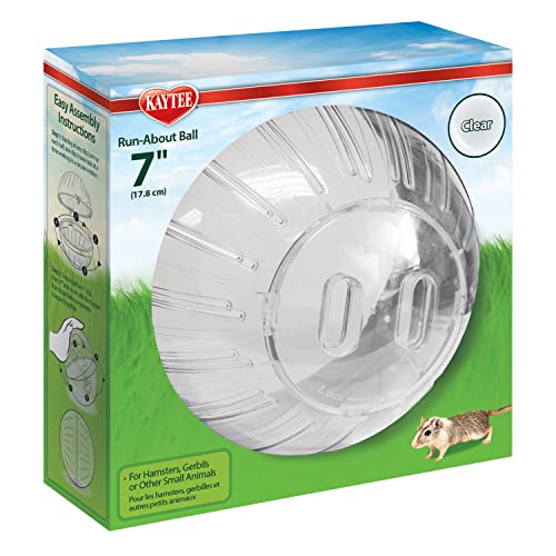 Kaytee 7" Clear Run-About Exercise Ball For Pet Hamsters & Gerbils - color: Clear, size: 7"
