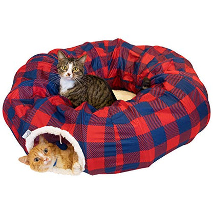 Plaid Tunnel Bed - color: Plaid
