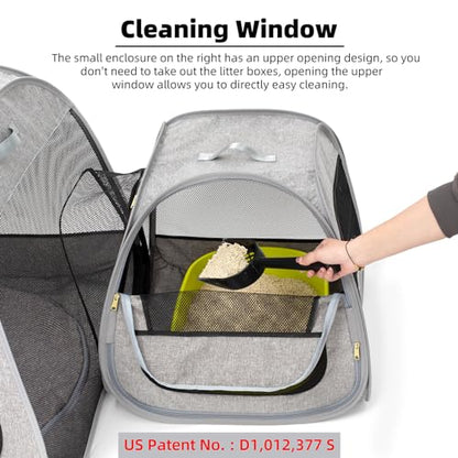 Tenrai Portable Cat Playpen, Trapezoidal Design for Better Standing, Foldable Pet Tent for Indoor and Outdoor Use of Kitten and Puppy, Dog Play Enclosure, Cat Houses & Condos