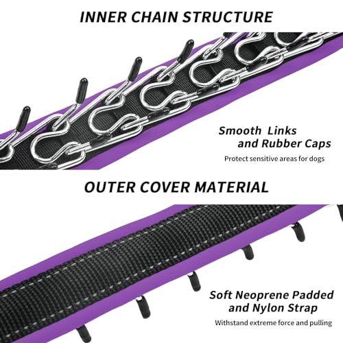 Martingale No Pull Dog Collar - Heavy Duty Nylon With Buckle, Adjustable Anti Pull Reflective Slip for Large Medium Small Dog Training Walking S Purple - color: Black Purple, size: S (11"-15" Neck, 1" Wide)