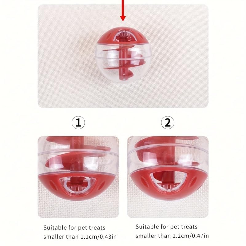 Cat Slow Feeder Puzzle Ball - Interactive Treat Dispenser Toy for Cats, Helps Relieve Boredom, Promotes Healthy Eating, Reduces Fast Eating, Cat Food Puzzle Ball