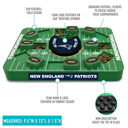 Pets First NFL New England Patriots Large Puzzle Toy - Interactive Dog Slow Feeding Puzzle Treat Toy - color: NEW ENGLAND PATRIOTS, size: Large