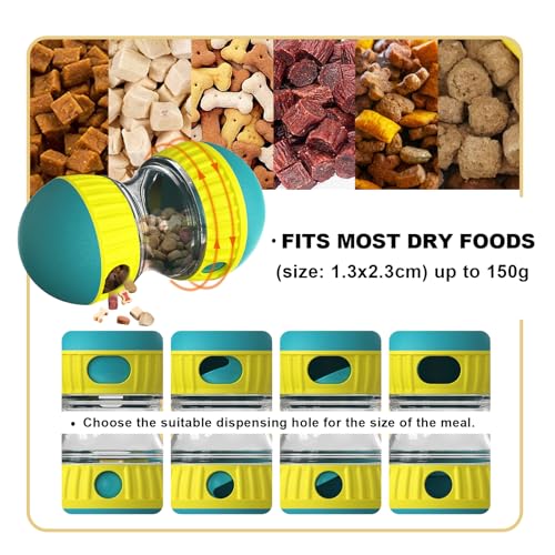 Dog Enrichment Toys, Slow Feeder Puzzle Toy for Cats & Dogs - Interactive Treat Dispenser, Mental Enrichment for Small/Medium Pets (Yellow-Green) - color: Yellow-Green