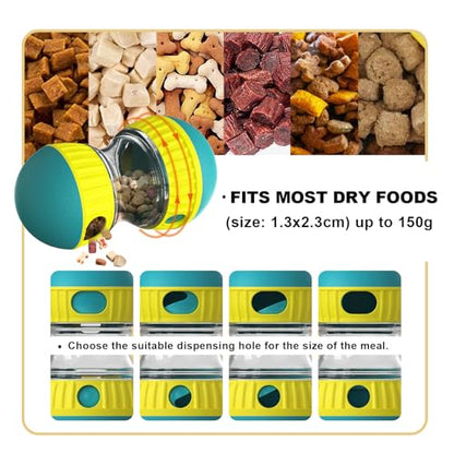Dog Enrichment Toys, Slow Feeder Puzzle Toy for Cats & Dogs - Interactive Treat Dispenser, Mental Enrichment for Small/Medium Pets (Yellow-Green) - color: Yellow-Green