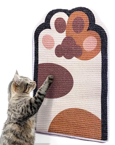 Lukamoo® Cat Scratching Pad, Wall Mounted Scratcher for Indoor Cats (Medium (24'' x 16'')) (Calico) - color: Calico