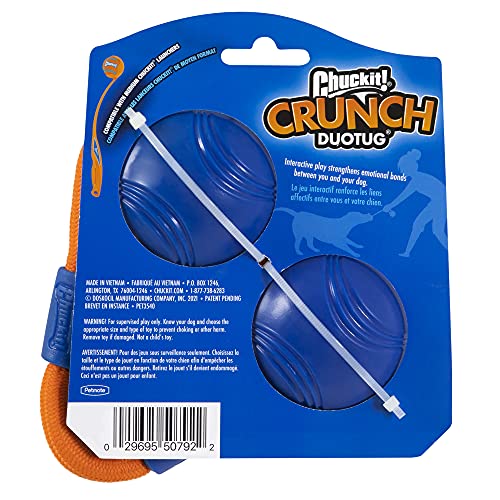 Chuckit! Crunch Ball Dog Toy, Medium, Duo Tug, for All Breed Sizes - size: Medium (Pack of 1)