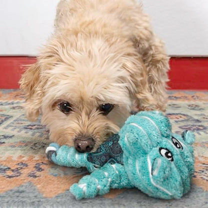 KONG Floppy Knots - Durable No‑Stuffing Squeaky Rope & Plush Dog Toy - for Teething, Playing (Hippo, X-Small) - color: Hippo, size: X-Small