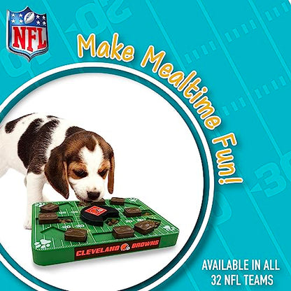 Pets First NFL Cleveland Browns Puzzle Treat Dog Toy - Interactive Toy for Dogs - color: CLEVELAND BROWNS, size: Standard
