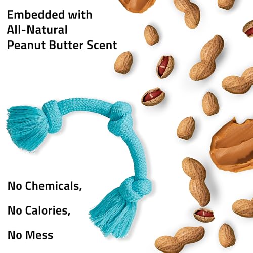 Playology Dog Toys | Dri-Tech Rope Toy Tug of War Rope for Aggressive Chewers | Jumbo Peanut Butter Scented Toy - Easy to Clean and Made from Non Toxic Materials - size: Jumbo, style: Peanut Butter