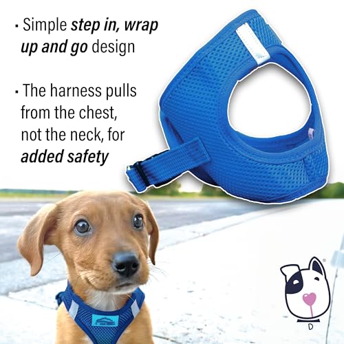 Doggie Design Dog Harness - No Choke Dog Harness, Dog Vest, Mesh Polyester, Pet Harness, Simple Step in and Go Design, Harness for Dog - Cobalt Blue, XXS - color: Cobalt Blue, size: XX-Small