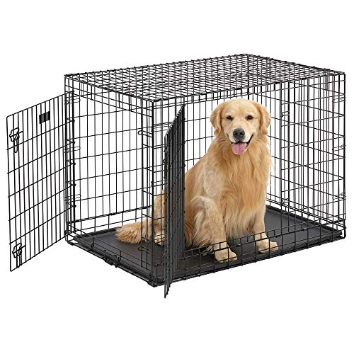 MidWest Homes for Pets Ultima Pro Heavy-Duty 42-Inch Dog Crate, Ultra-Strong Steel Double Door Pet Cage for Large Breeds, Accessories Included - size: 43.0"L x 28.5"W x 31.3"H