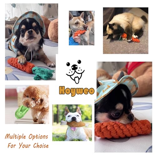 3PCS Natural Cotton Rope Toys for Small Dogs and Puppies, Dog Dental Care Chew Toys for Teething,Anxiety Relief, Helps Clean Teeth & Prevent Furniture Destruction(Chicken Leg Set) - color: Style D(Chicken Leg Set)