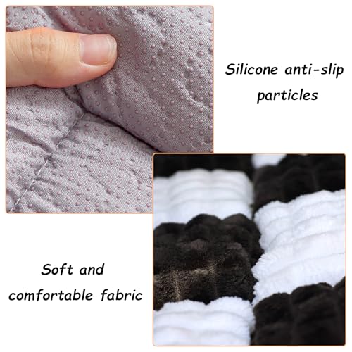 Dog Bed for Car, Backseat Pet Bed Mat, Dog Seat Cover for Car Back Seat, Non-Slip Travel Pet Mat, Fit for Backseat Extenders and Seat Covers (Black&White, 24.8x54inch) - color: Black&White