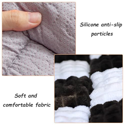 Dog Bed for Car, Backseat Pet Bed Mat, Dog Seat Cover for Car Back Seat, Non-Slip Travel Pet Mat, Fit for Backseat Extenders and Seat Covers (Black&White, 24.8x54inch) - color: Black&White