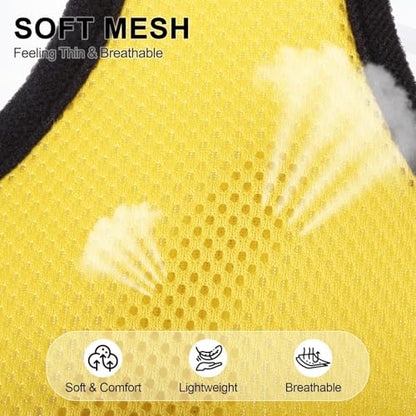 BINGPET Small Dog Harness, No Pull Dog Harness Small Sized Dogs, Soft Light Breathable Mesh Puppy Vest with Safety Buckle-Adjustable Step in Pet Harnesses for Easy Walking, Running, Training - color: Yellow, size: S (NECK: 12", CHEST: 14"-18")